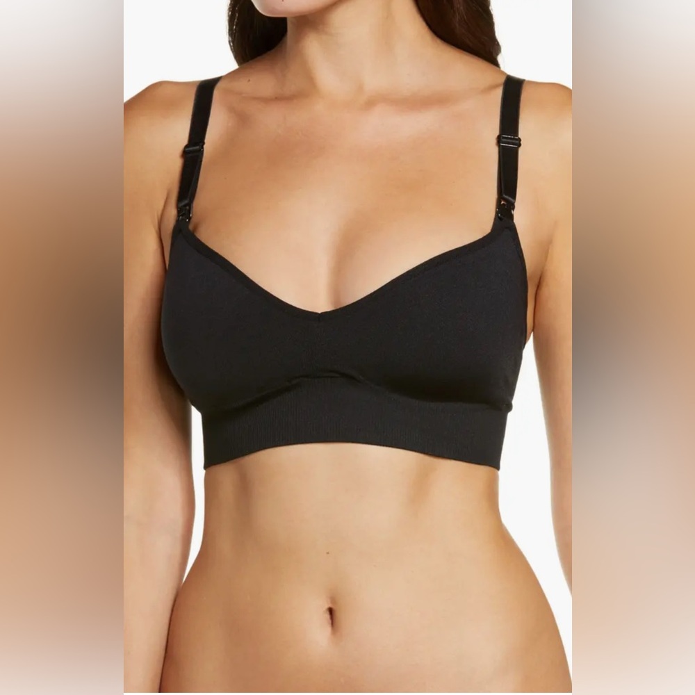 BLANQI Black Body Cooling Maternity & Nursing Bra Large